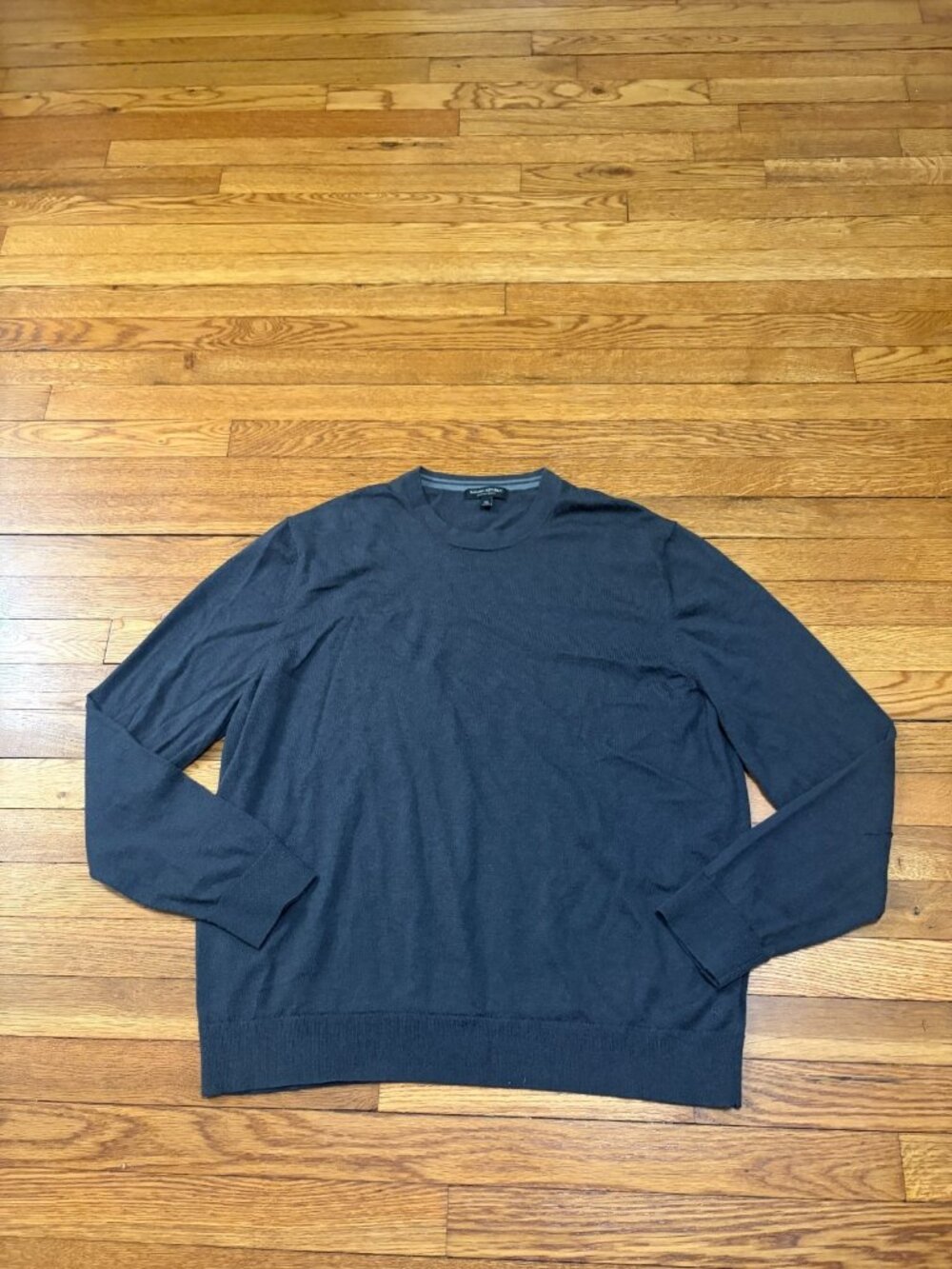 Banana Republic Mens Merino Wool Sweater Size 2XL Gray Crew Neck Pullover Knit